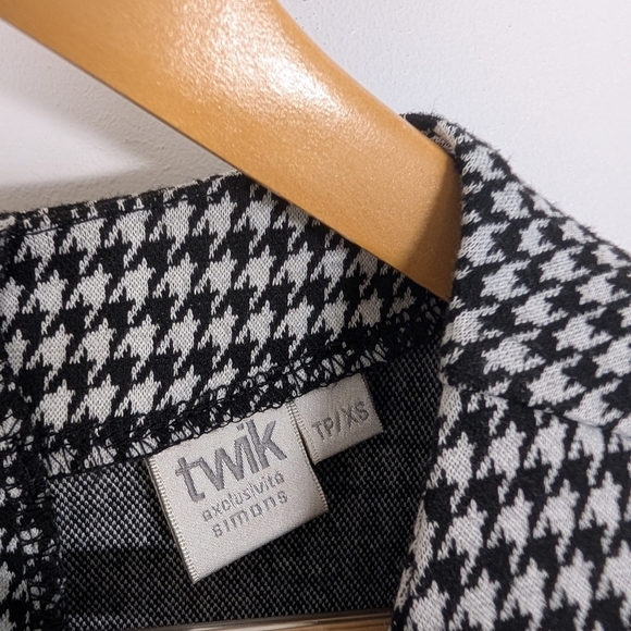 TWIK HOUNDSTOOTH PATTERN MIDI DRESS SIZE X SMALL - Picture 5 of 5